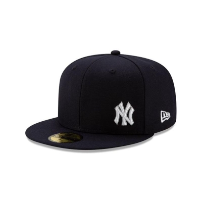 Blue New York Yankees Hat - New Era MLB Flawless 59FIFTY Fitted Caps USA5289643